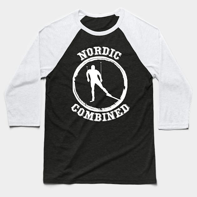 Winter Ski Team Nordic Combined Combination Combiner Baseball T-Shirt by dr3shirts